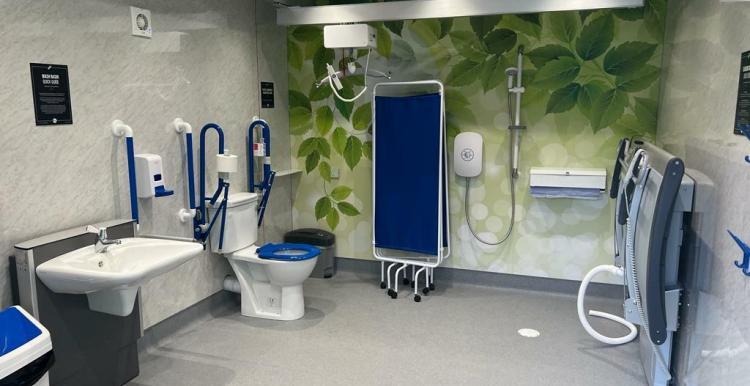 An accessible changing places area and toilet