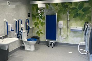 An accessible changing places area and toilet