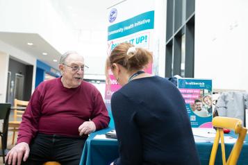 Elderly man shares his experience with Healthwatch staff member