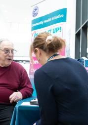 Elderly man shares his experience with Healthwatch staff member