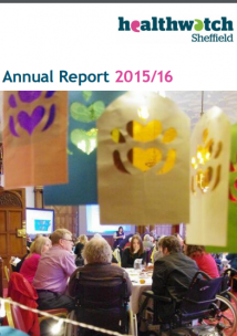 Healthwatch Sheffield Annual Report 2015-16 cover